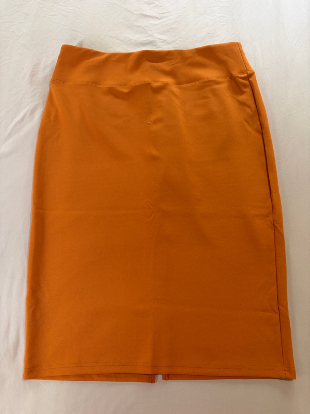 Dark Orange Pencil Skirt - Women's Sleek Straight Silhouette